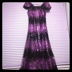 Pink sequined Gown